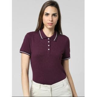 Vera Moda Cotton T-Shirt With Tipping