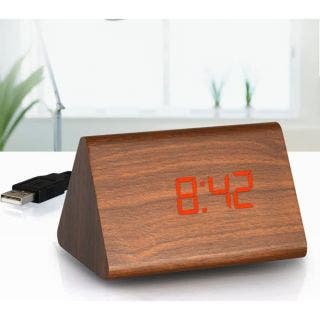 Triangle Led Wooden Clock