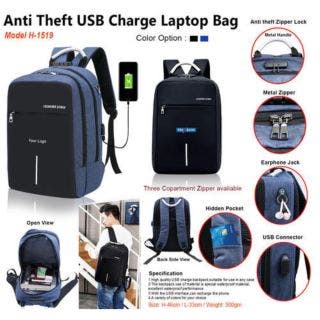 Anti Theft USB Charge Laptop Bag