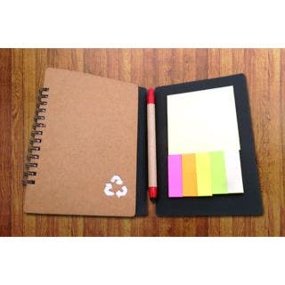 Eco Notebook With Pen And Sticky Pads 