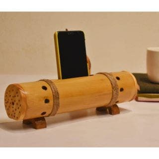 Bamboo Cylindrical Speaker With Rope