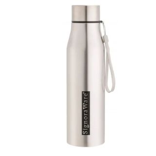 Signoraware Blaze Single Walled Stainless Steel Fridge Water Bottle, 1 Litre, Silver