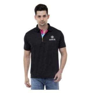 Verbose Customized Bone Polo T -Shirt Black