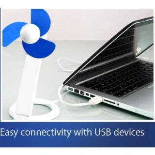 Folding Table USB Fan With Safety Blades And USB Cable