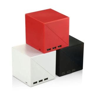 Folding USB Hub Tumbler With Notepad And Sticky Pads 3 USB Ports