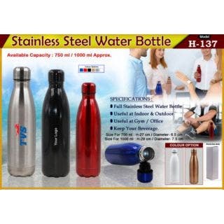 Steel Water Bottle 1000ml