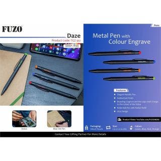 Daze Metal Pen With Color Engrave - Fuzo