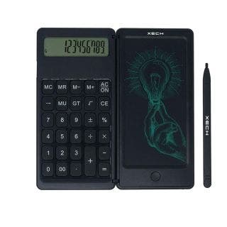 Digi Fold LCD Writing Tablet E-Note Pad Drawing Handwriting Board Paperless Memo Calculator Xech 