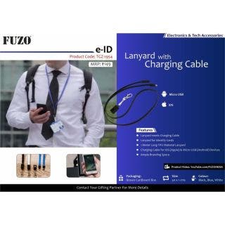 e-ID Lanyard With Charging Cable Fuzo