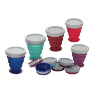 Folding Silicon Cup With Cap Collapsible