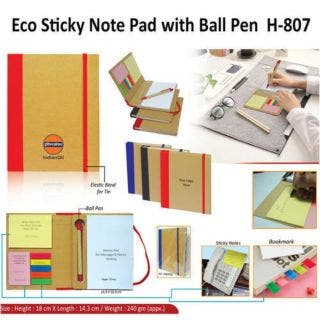 Eco Sticky Note Pad with Pen