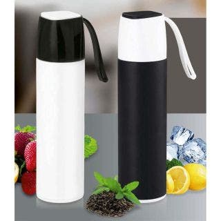 Slick Stainless Steel Vacuum Flask With Silicon Strap (500 ml)  