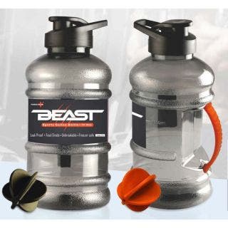 Beast Sports Gallon Bottle 1.5 L With Mixer Ball And Strainer Unbreakable, Freezer Safe