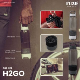 H2Go Bottle With Cooling Towel & Mobile Stand - Fuzo