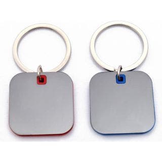 Square Shape Keychain With Highlights 