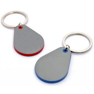 Droplet Shape Keychain With Highlights 