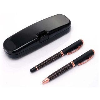 Elegance Metal Roller And Ball Pen Set With Gift Box 