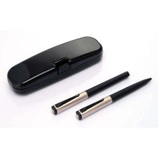 Boxy Metal Roller And Ball Pen Set With Gift Box