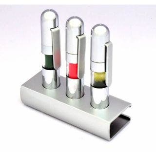 Set Of 3 Chrome Plated Liquid Highlighters 