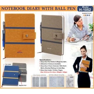 Notebook Diary With Ball Pen