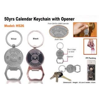 Opener with 50 Years Calender KeyChain