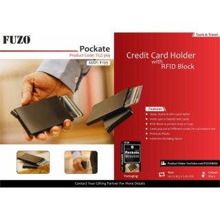 Pockate Credit Card Holder With RFID Block Fuzo