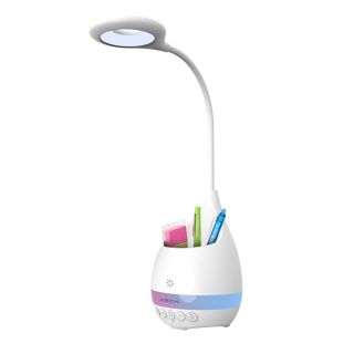 T2S LED Desk Lamp with Bluetooth Speaker and Pen Stand With Mic, FM Radio, AUX Mode TF Card Xech