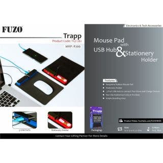 Trapp Mouse Paid With USB Hub & Stationery Holder - Fuzo