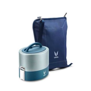 Vaya Tyffyn Jumbo Stainless Steel Lunch Box with Bagmat 600 ml