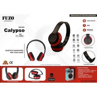 Calypso Bluetooth Headphones With Voice Assist Fuzo 